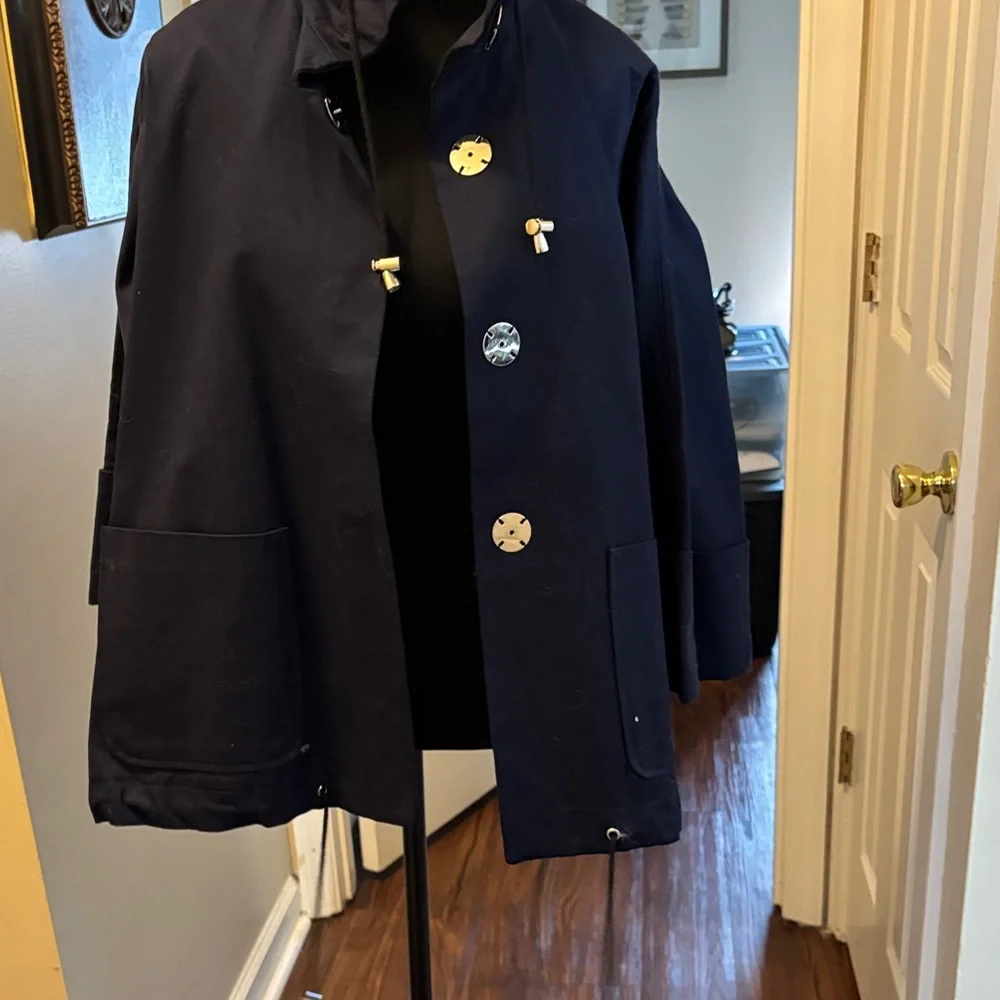 MarlaWynne Midnight Blue jacket with Metallic Buttons - Picture 1 of 6